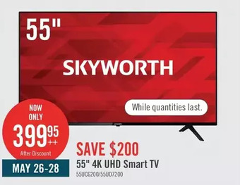 The Brick Skyworth 55 4k uhd android smart television - 55uc6200 offer