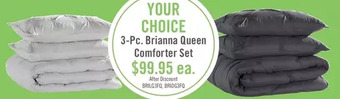 The Brick Brianna light grey 3-piece full/queen comforter set offer