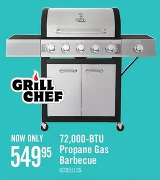The Brick Grill chef 72,000 btu propane gas barbecue - gcb511ssp offer