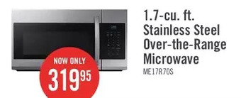The Brick Samsung 1.7 cu. ft. over-the-range microwave - me17r7011es/ac offer