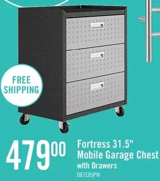 The Brick Fortress 31.5 mobile garage chest with drawers offer