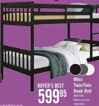 The Brick Miko twin open panel bunk bed – espresso offer