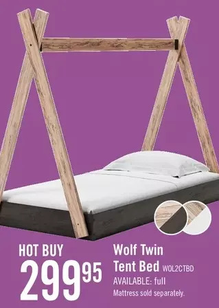 The Brick Wolf twin tent bed - brown offer