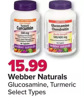 PharmaChoice Webber naturals glucosamine, turmeric offer