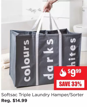 Kitchen Stuff Plus Softsac triple laundry hamper/sorter offer