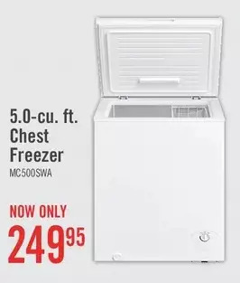 The Brick Midea 5 cu. ft. chest freezer – mc500swar0rc1 offer