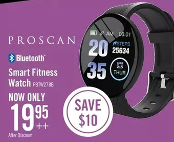 The Brick Proscan bluetooth smart fitness watch - pbtw278-black offer