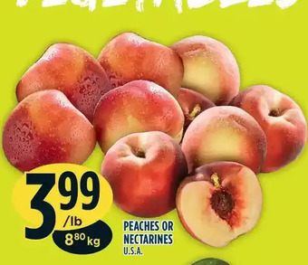 Marché Adonis Peaches or nectarines offer