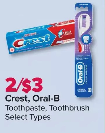 PharmaChoice Crest, oral-b toothpaste, toothbrush offer