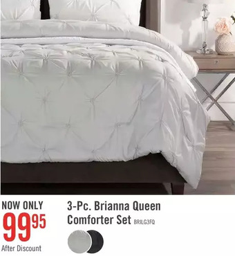 The Brick Brianna light grey 3-piece full/queen comforter set offer