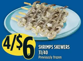 Marché Adonis Shrimps skewers offer
