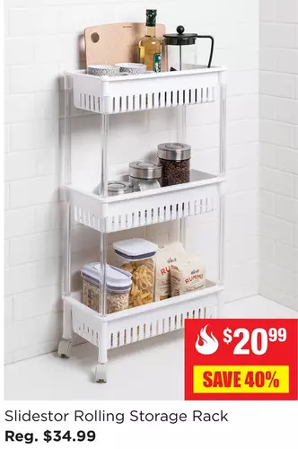 Kitchen Stuff Plus Slidestor rolling storage rack offer