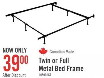 The Brick Twin/full metal glider bed frame offer
