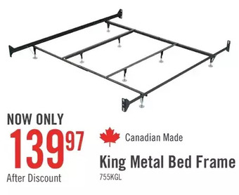 The Brick King metal glide bed frame with headboard/footboard attachment offer