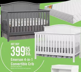 The Brick Emerson 4-in-1 convertible crib - dove grey offer