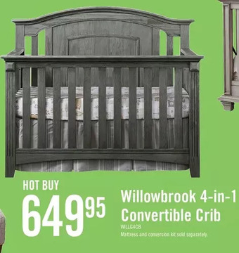 The Brick Willowbrook 4-in-1 convertible crib offer