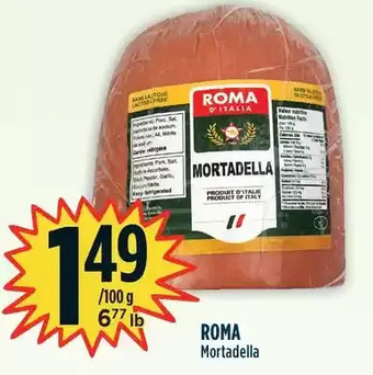 Marché Adonis Roma mortadella offer