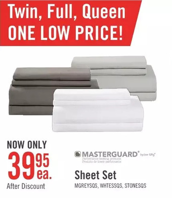 The Brick Masterguard® ultra advanced 4-piece queen sheet set - grey offer