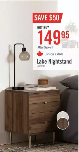 The Brick Lake nightstand - white offer