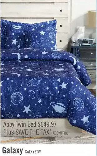 The Brick Galaxy 3-piece twin comforter set offer