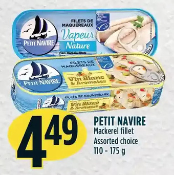 Marché Adonis Petit navire mackerel fillet offer