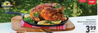 Quality Foods Whole Frying Chicken 2 Pack, 8.80 per kg offer