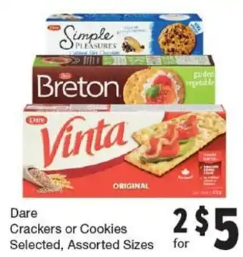 Quality Foods Dare Crackers or Cookies Selected, Assorted Sizes offer