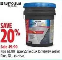 Canadian Tire EpoxyShield 3X Driveway Sealer Plus, 17L. 49-2515-0. offer
