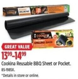 Canadian Tire Cookina Reusable BBQ Sheet or Pocket. offer
