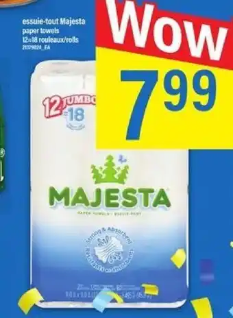 Maxi essuie-tout Majesta paper towels 12-18 rouleaux/rolls offer