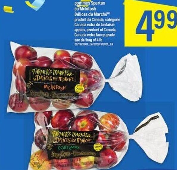 Maxi pommes Spartan ou Mcintosh Délices du Marché offer