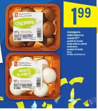 Maxi whole white or cremini mushrooms 227g offer
