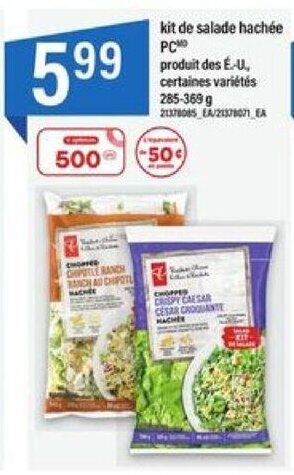 Maxi kit de salade hachée PC offer