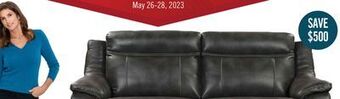 The Brick Novo leather-look fabric sofa - grey offer