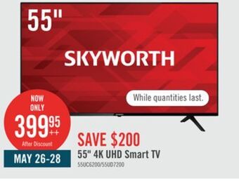 The Brick Skyworth 55 4k uhd android smart television - 55uc6200 offer