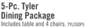The Brick Tyler 5-piece dining package - grey offer