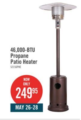 The Brick Bond brushed bronze propane patio heater - 52156 offer