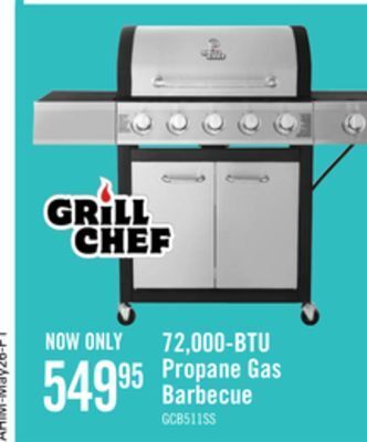 The Brick Grill chef 72,000 btu propane gas barbecue - gcb511ssp offer