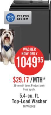 The Brick Maytag 5.4 cu. ft. pet pro top-load washer - mvw6500mbk offer