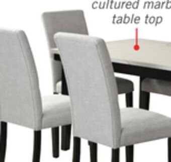 The Brick Verona 7-piece dining package with trestle dining table offer