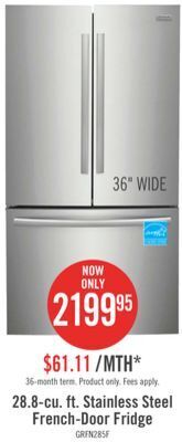 The Brick Frigidaire gallery 28.8 cu. ft. french-door refrigerator - grfn2853af offer