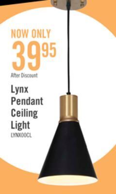 The Brick Lynx pendant ceiling light offer
