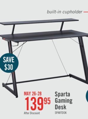 The Brick Sparta gaming desk - black offer