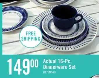 The Brick Actual 16-piece dinnerware set - blue ivory offer