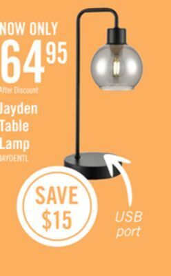 The Brick Jayden desk/task lamp with usb port offer