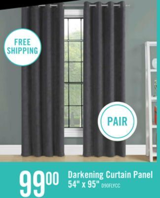 The Brick Grey darkening 2-piece curtain panel - 54 x 95 offer