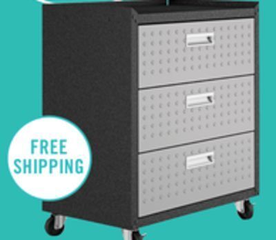 The Brick Fortress 31.5 mobile garage chest with drawers offer