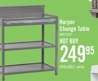 The Brick Harper changing station with changing pad - dove grey offer