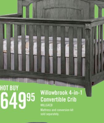 The Brick Willowbrook 4-in-1 convertible crib offer