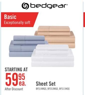 The Brick Bedgear basic 4-piece queen sheet set - mist offer